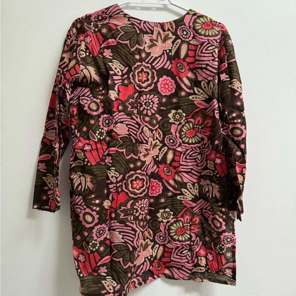 Boutique Printed Cotton Blouse L - Picture 6 of 6